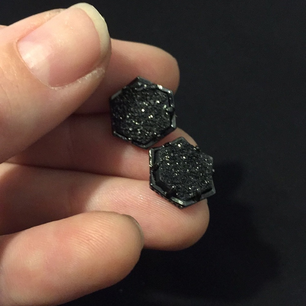 Sparkly Black Kendra Scott Posts